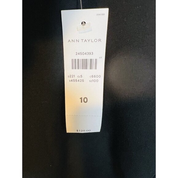 Ann Taylor Tailored Sleeveless Pencil Sheath Dress Sz 10 Chocolate Brown V-Neck - Picture 5 of 6